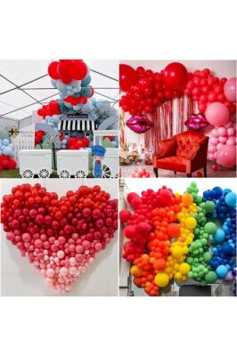 Beysüs 15 Adet Kırmızı Balon Iç Mekan Dekorasyon Doğum Günü Partisi - 6