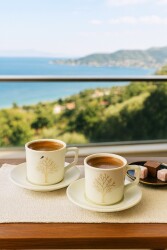 Beysüs 2'li Porselen Kahve Fincan Takımı Hayat Ağacı Desenli - Beysüs