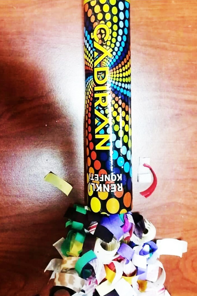 Beysüs 3 Lü Konfeti Renkli Karnaval Altın Gold Gümüş Gri Çevirmeli 30cm - 4