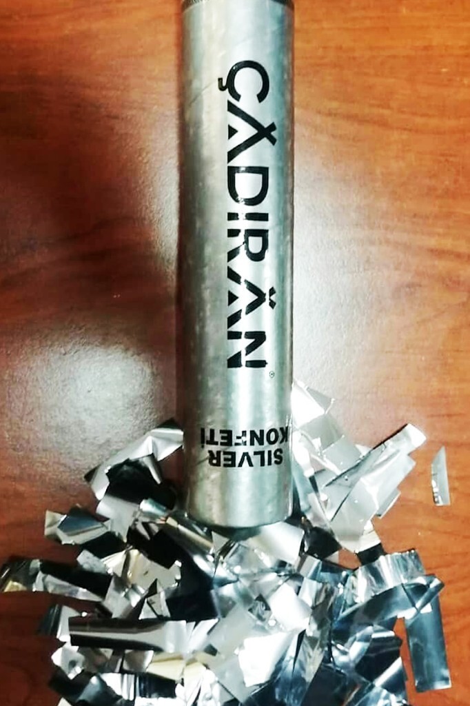 Beysüs 3 Lü Konfeti Renkli Karnaval Altın Gold Gümüş Gri Çevirmeli 30cm - 5