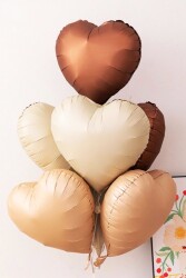 Beysüs 3 Yaş Retro Doğum Günü Balon Seti 5 Adet Kalp Balon - 4