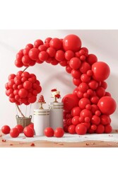 Beysüs 30 Adet Kırmızı Balon Iç Mekan Dekorasyon Doğum Günü Partisi - 1