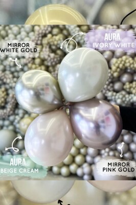 Beysüs Aura Collection Antique Gold Balon (Antik Gold) - 12 İnç - 10 Adet - 5
