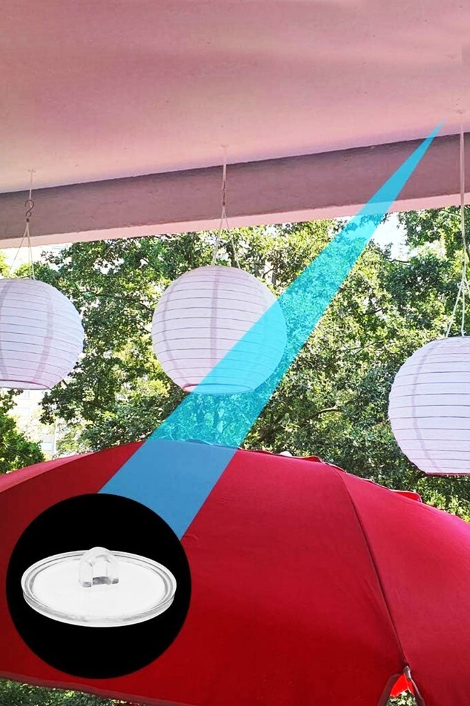 Beysüs Balon Tavan ve Duvar Asma Aparatı 12 Adet Şeffaf İz Bırakmayan - 5