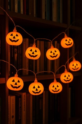 Beysüs Cadılar Bayramı Halloween 10'lu Balkabağı Led Işık - 2