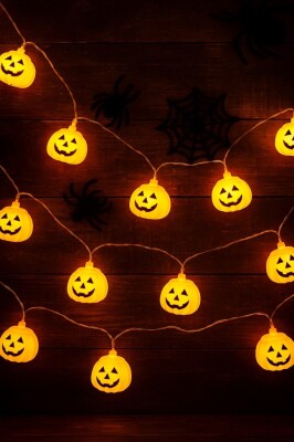 Beysüs Cadılar Bayramı Halloween 10'lu Balkabağı Led Işık - 3