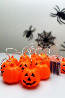 Beysüs Cadılar Bayramı Halloween 10'lu Balkabağı Led Işık - 5