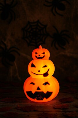 Beysüs Cadılar Bayramı Halloween Balkabağı 3 Lü Işıklı - 2