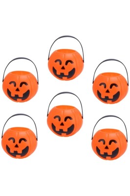Beysüs Cadılar Bayramı Halloween Balkabağı Mini Şeker Kovası 6 Lı - 3