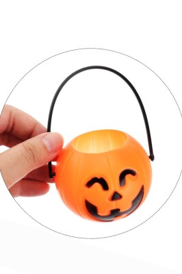 Beysüs Cadılar Bayramı Halloween Balkabağı Mini Şeker Kovası 6 Lı - 5