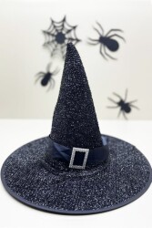 Beysüs Cadılar Bayramı Halloween Cadı Şapkası Kemerli - 3