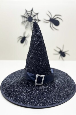 Beysüs Cadılar Bayramı Halloween Cadı Şapkası Kemerli - 3