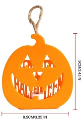 Beysüs Cadılar Bayramı Halloween Işıklı Masa Süsü Balkabağı Turuncu - 6