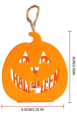 Beysüs Cadılar Bayramı Halloween Işıklı Masa Süsü Balkabağı Turuncu - 6