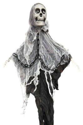 Beysüs Cadılar Bayramı Halloween Işıklı Sesli İskelet Tavan Süsü - 4