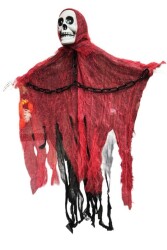 Beysüs Cadılar Bayramı Halloween Işıklı Sesli Kırmızı İskelet Tavan Süsü - Beysüs