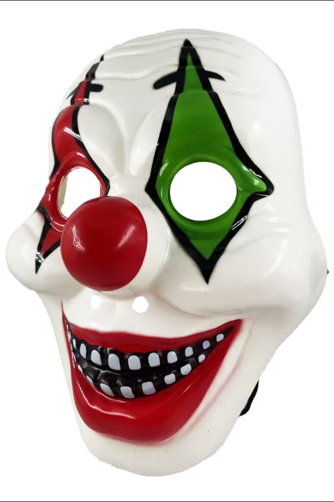 Beysüs Cadılar Bayramı Halloween Maske Palyaço Kırmızı Yeşil - 4