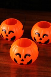 Beysüs Cadılar Bayramı Halloween Mini Balkabağı Kova 6'lı Set - Beysüs