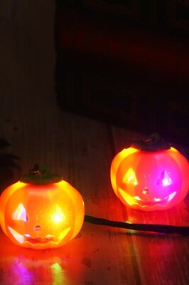 Beysüs Cadılar Bayramı Halloween Pilli Balkabağı Kolye 3 lü - 5