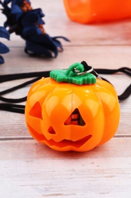 Beysüs Cadılar Bayramı Halloween Pilli Balkabağı Kolye 3 lü - 7