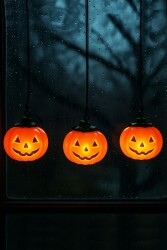 Beysüs Cadılar Bayramı Halloween Pilli Balkabağı Kolye 3 lü - 3