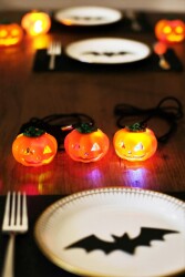 Beysüs Cadılar Bayramı Halloween Pilli Balkabağı Kolye 3 lü - Beysüs