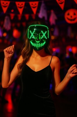 Beysüs Cadılar Bayramı Halloween Pilli Işıklı Maske 00002 - 2