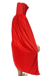 Beysüs Cadılar Bayramı Halloween Şapkalı Pelerin Kırmızı Siyah 130 cm - 3