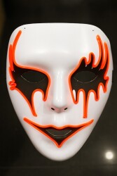 Beysüs Cadılar Bayramı Maske Halloween Neon Inferno Işıklı Turuncu - 2