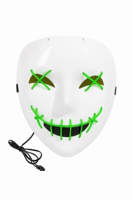 Beysüs Cadılar Bayramı Maske Halloween Neon Specter Işıklı Yeşil - 4