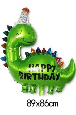 Beysüs Dinazor Folyo Balon Happy Birthday Baskılı - 1