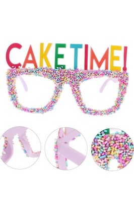 Beysüs Eğlenceli Parti Gözlüğü Cake Tıme Pembe - 5