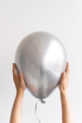 Beysüs Gümüş Krom Balon 7 adet 12inç - 2