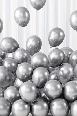 Beysüs Gümüş Krom Balon 7 adet 12inç - 7