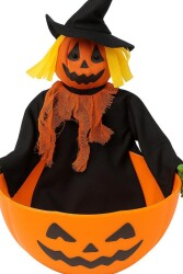 Beysüs Halloween Bal Kabağı Şeker Kovası Hareket Sensörlü Sesli - Beysüs