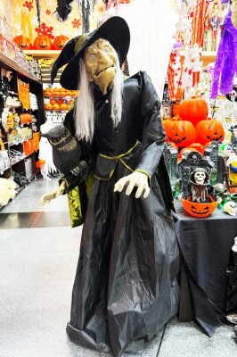 Beysüs Halloween Cadı Baykuş Hareket Sensörlü Sesli Siyah 180 cm - 2
