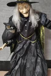 Beysüs Halloween Cadı Baykuş Hareket Sensörlü Sesli Siyah 180 cm - 3