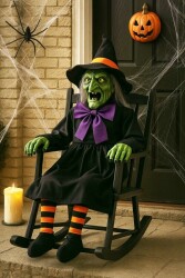 Beysüs Halloween Cadı Sallanan Sandalyeli Hareket Sensörlü Sesli - Beysüs