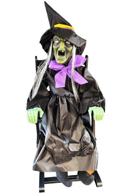 Beysüs Halloween Cadı Sallanan Sandalyeli Hareket Sensörlü Sesli - 3