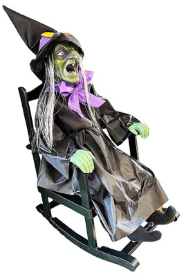 Beysüs Halloween Cadı Sallanan Sandalyeli Hareket Sensörlü Sesli - 4
