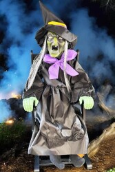 Beysüs Halloween Cadı Sallanan Sandalyeli Hareket Sensörlü Sesli - 5