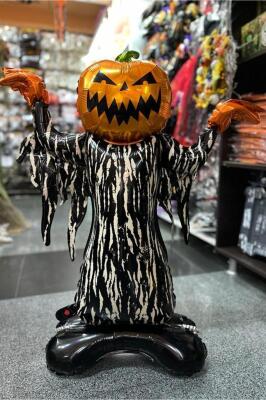 Beysüs Halloween Cadılar Bayramı Ayaklı Folyo Balon Bal Kabağı - 2
