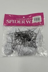 Beysüs Halloween Cadılar Bayramı Beyaz Renk Örümcek Ağı Seti - 8