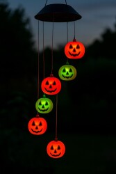 Beysüs Halloween Cadılar Bayramı Güneş Enerjili Renkli LED Işıklı Asma BALKABAĞI Dekor 6’lı - 2