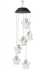 Beysüs Halloween Cadılar Bayramı Güneş Enerjili Renkli LED Işıklı Asma HAYALET Dekor 6’lı - Beysüs