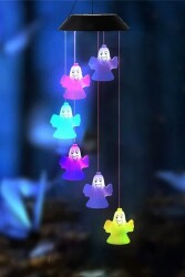 Beysüs Halloween Cadılar Bayramı Güneş Enerjili Renkli LED Işıklı Asma HAYALET Dekor 6’lı - 3