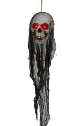 Beysüs Halloween Cadılar Bayramı Işıklı Kafatası Tüllü Asma Dekor - 2