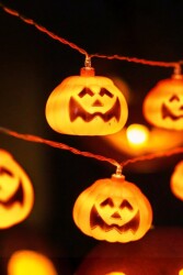 Beysüs Halloween Cadılar Bayramı Işıklı Led Balkabağı 12 li - 5