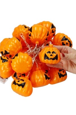 Beysüs Halloween Cadılar Bayramı Işıklı Led Balkabağı 12 li - 1