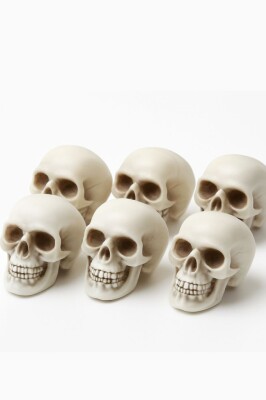 Beysüs Halloween Cadılar Bayramı Kuru Kafa 6 lı Beyaz - 2